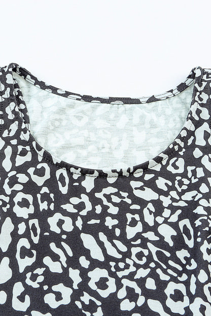 Round Neck Sleeveless Polka Dot Print Dress