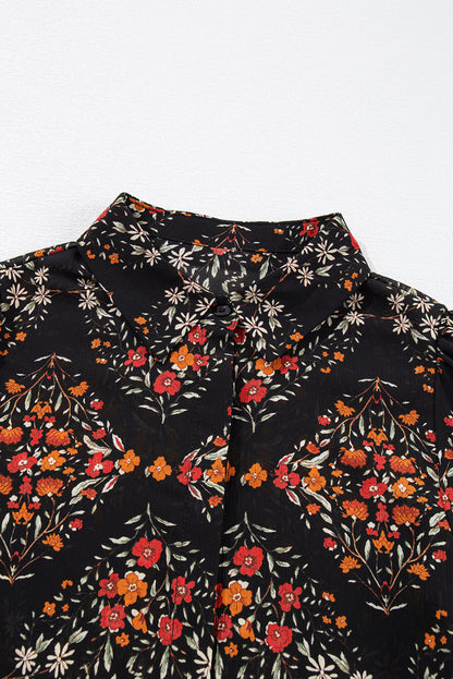 black floral shirt
