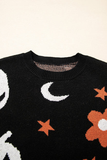 black halloween sweater