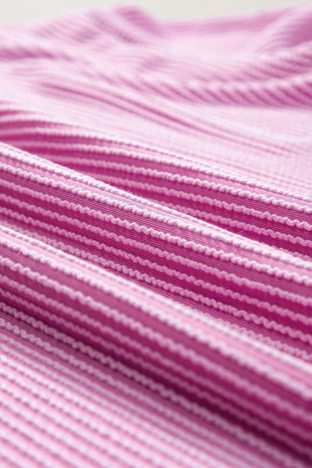 Ribbed Knit Pink Lounge Set for Plus Size Women