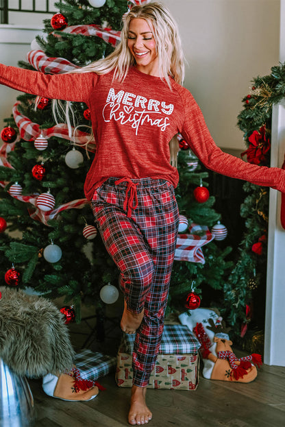 Festive Crimson Christmas Cheer Lounge Set