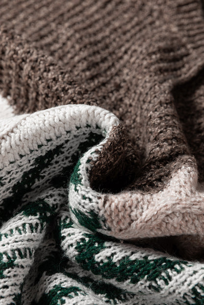 color block patchwork sweater