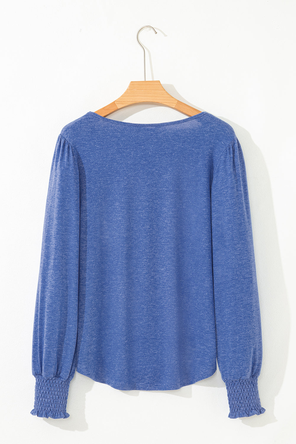 blue long sleeve top