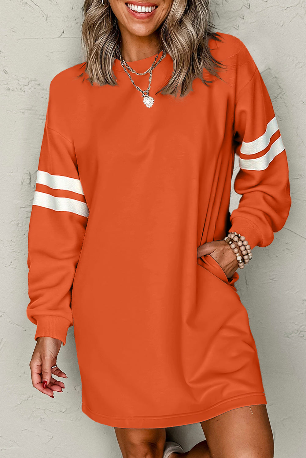 varsity sweatshirt dress