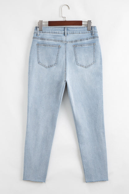 distressed skinny jeans