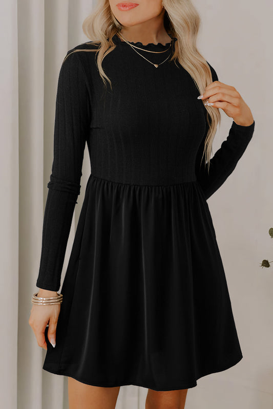 ribbed knit mini dress