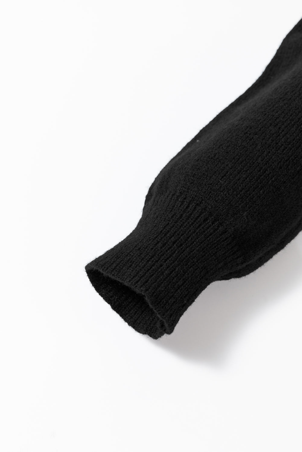 Heartfelt Black Graphic Round Neck Sweater