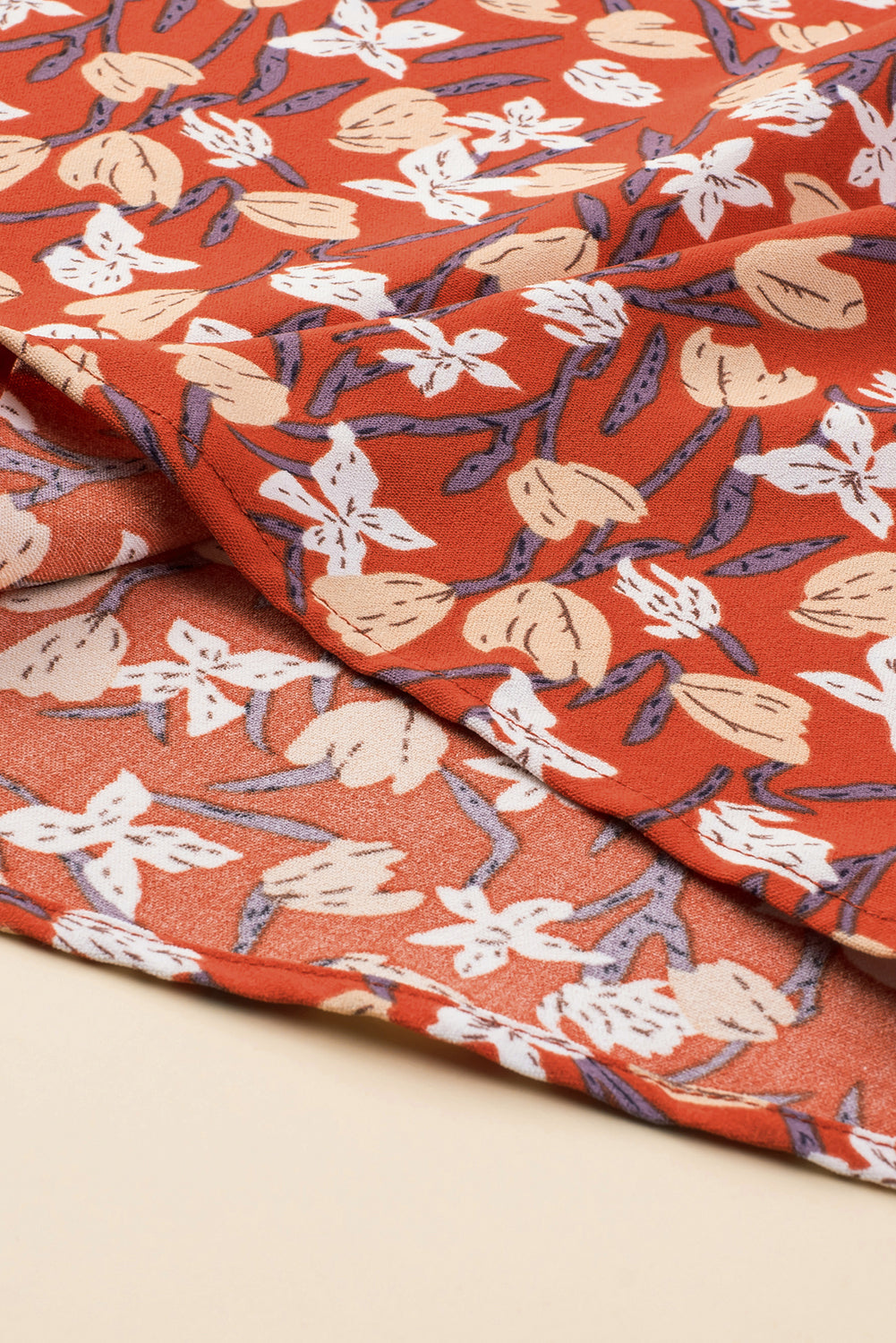 Elegant Gold Floral Square Neck Bubble Sleeve Plus Size Midi Dress