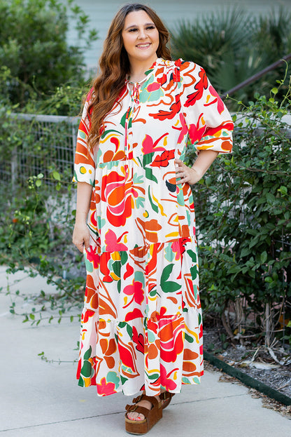 floral plus size dress