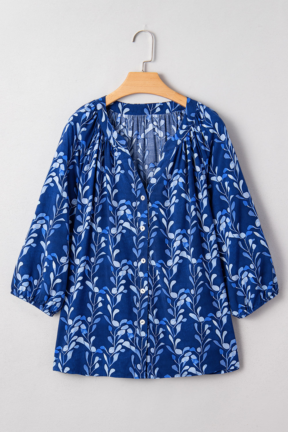 botanical print blouse