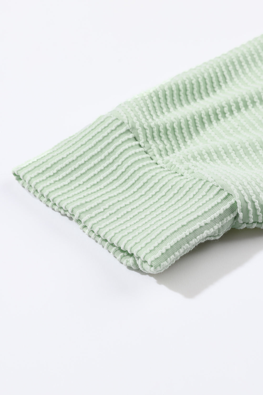 Sage Oversized Ribbed Henley Top with Pockets