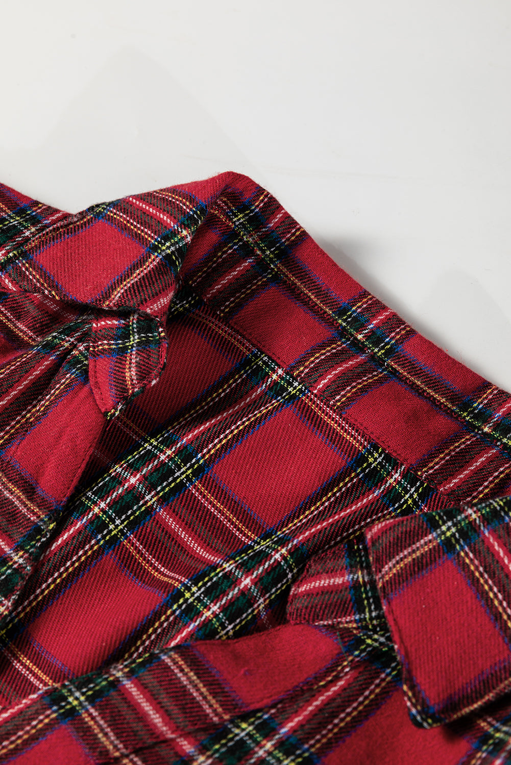 red plaid mini dress