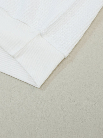 Elegant White Guipure Lace V-Neck Winter Top