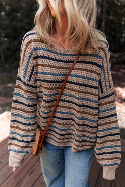 striped knitted sweater