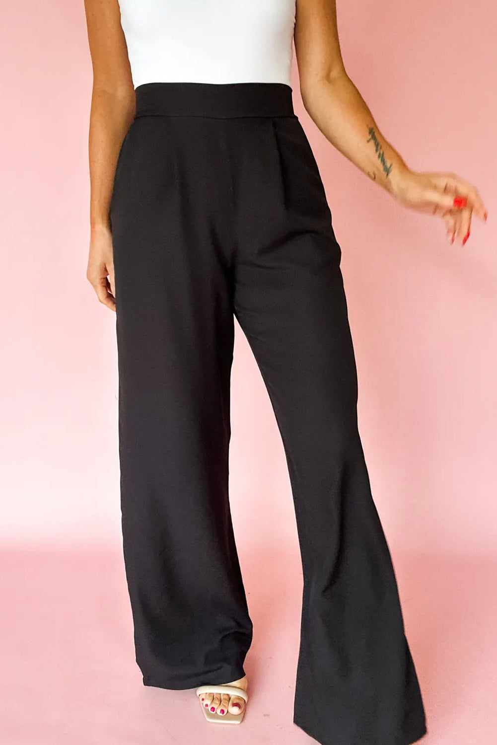 high elastic waist pants