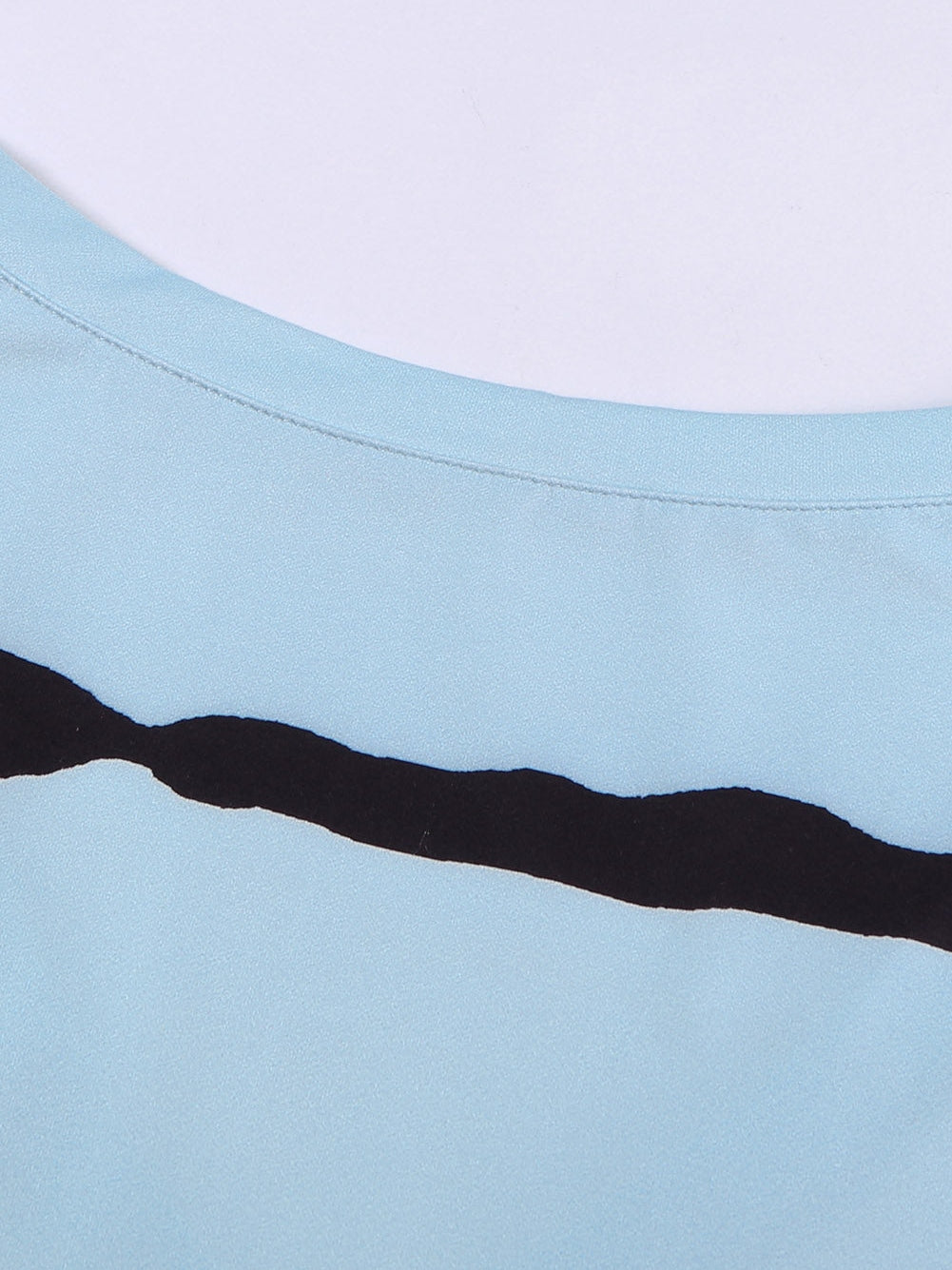 Gray Striped V Neck Plus Size Tank Top with Flag Print