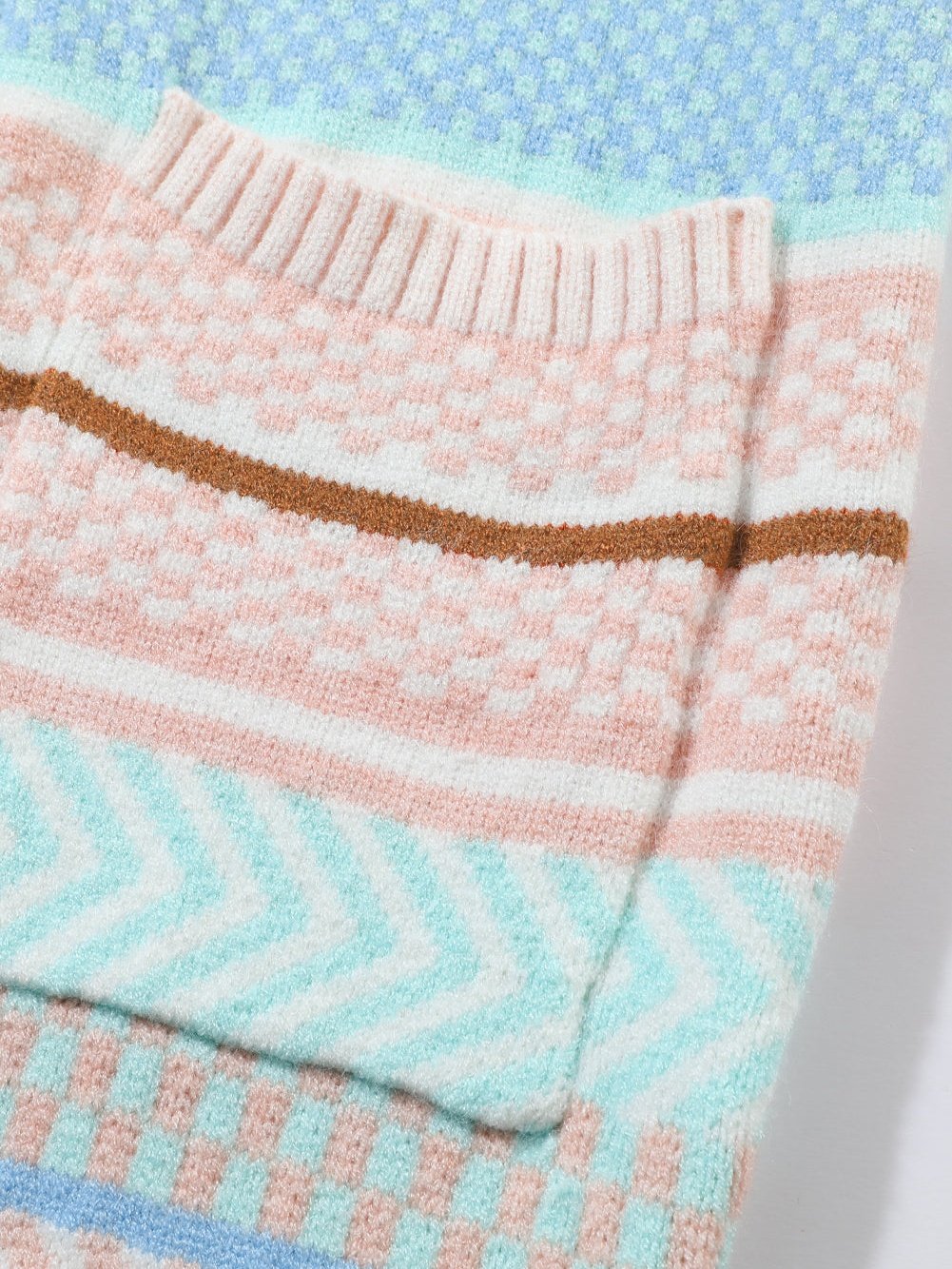 Elegant Multicolored Striped Knit Open-Front Sweater Coat