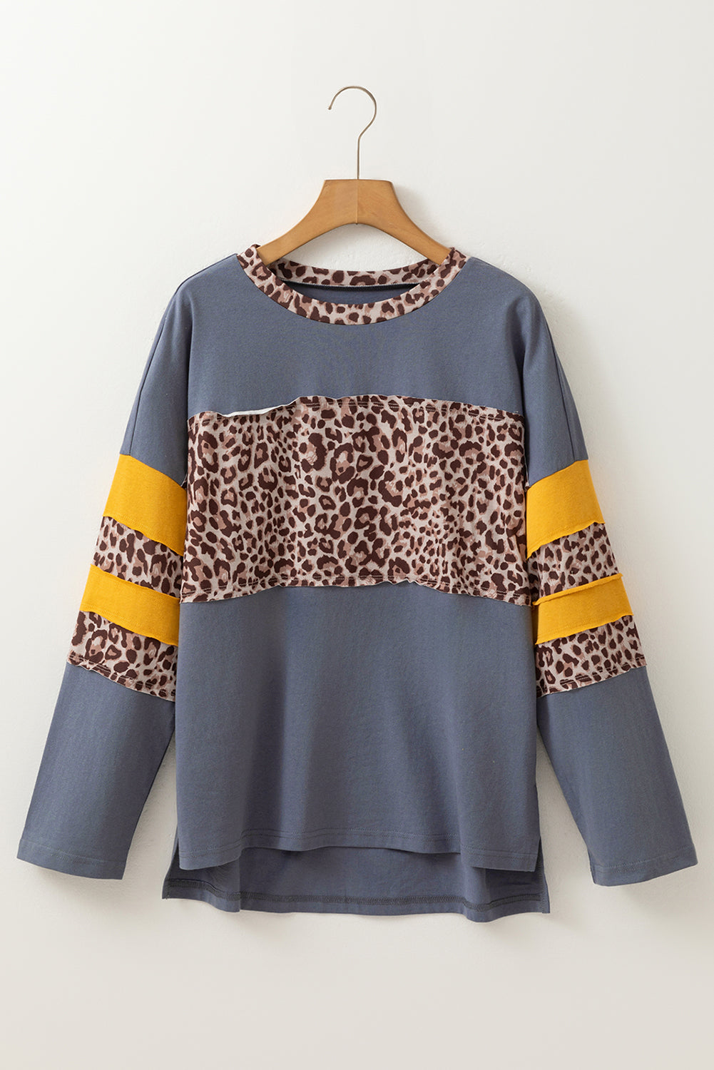 patchwork long sleeve top