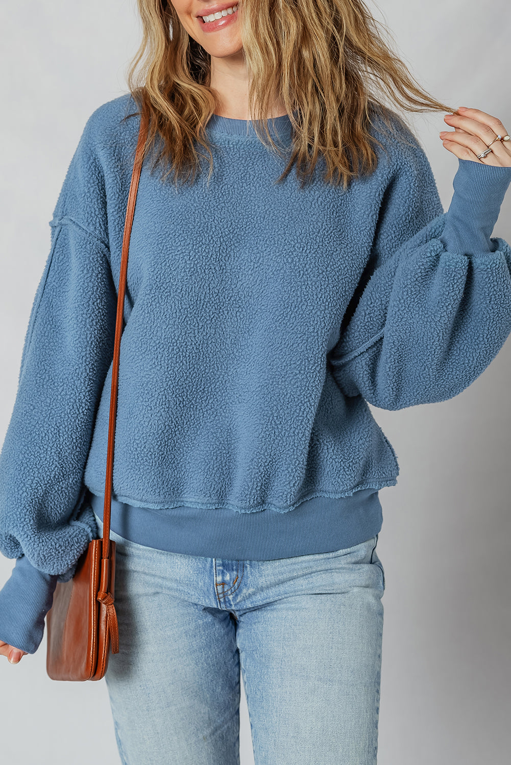 cozy sherpa sweatshirt