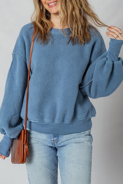 cozy sherpa sweatshirt