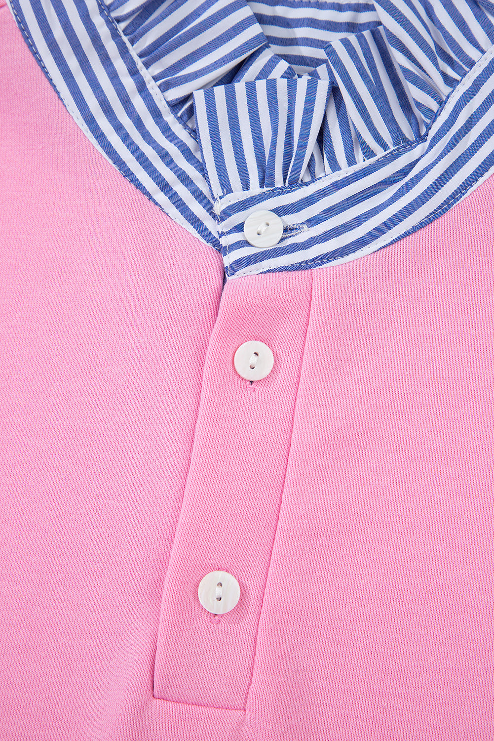 button collar sweatshirt