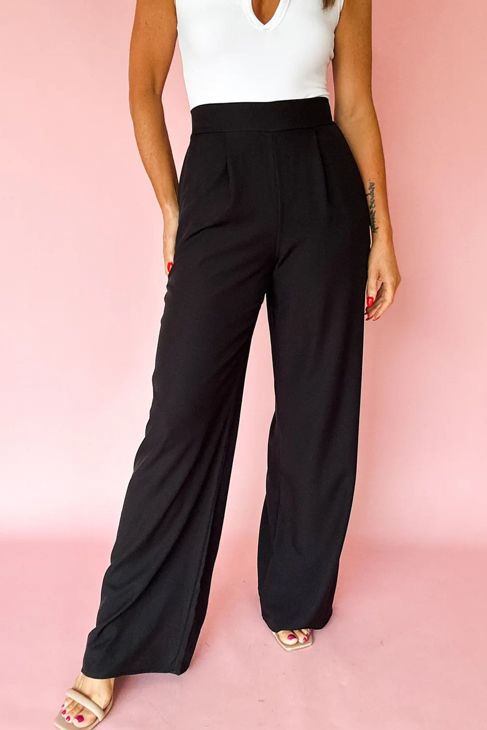 high elastic waist pants