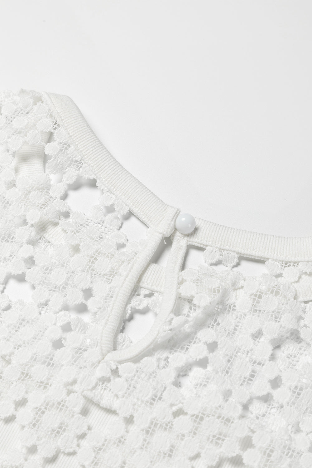 Elegant Floral Lace Hollowed Long Sleeve Blouse