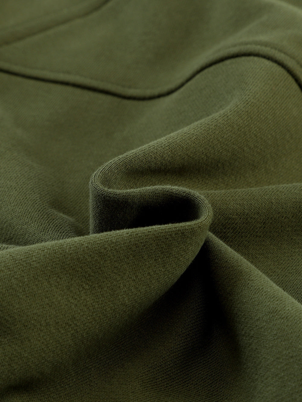 Green Ribbed Stand Collar Thumbhole Sleeve Casual Sweatshirt with Zipper