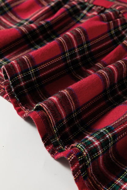 red plaid mini dress