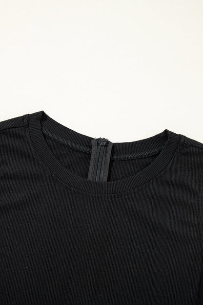 Chic Black Wide Leg Jumpsuit with Cinched Waist