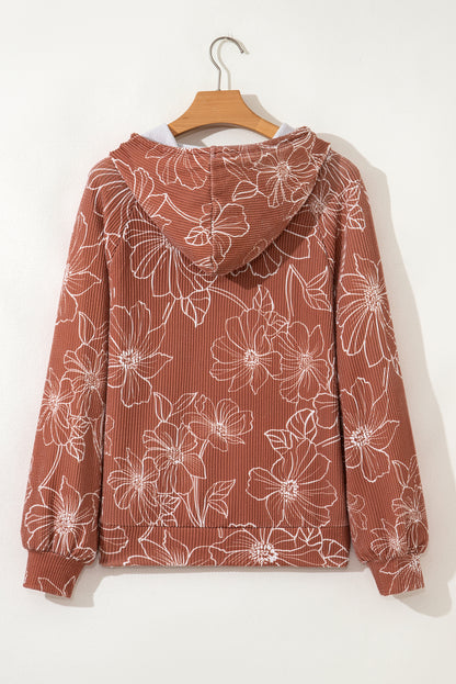 floral print hoodie