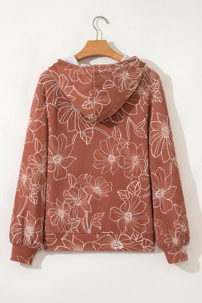 floral print hoodie