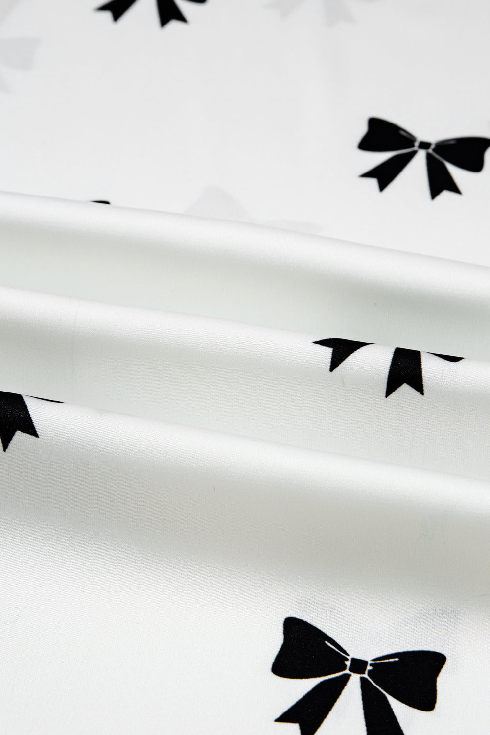 bow print pajama set