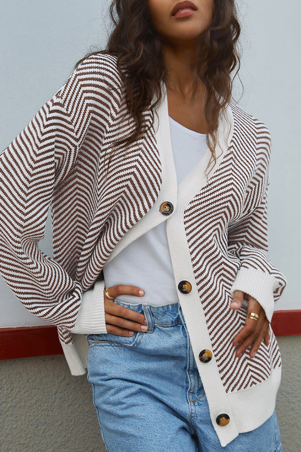 herringbone cardigan