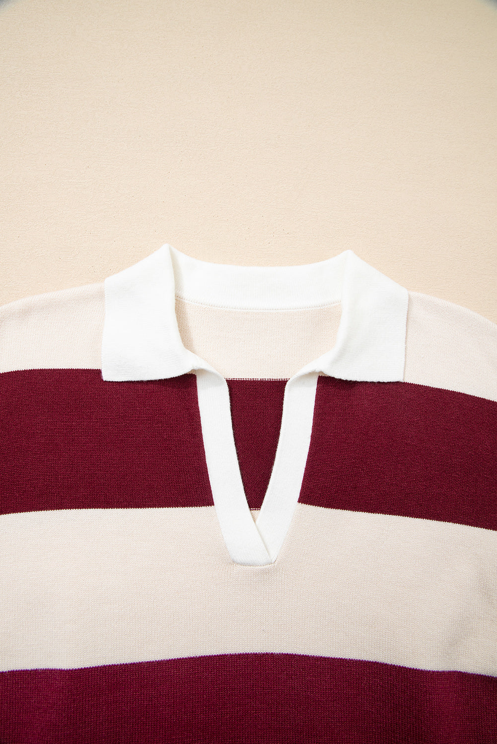 brown color block sweater