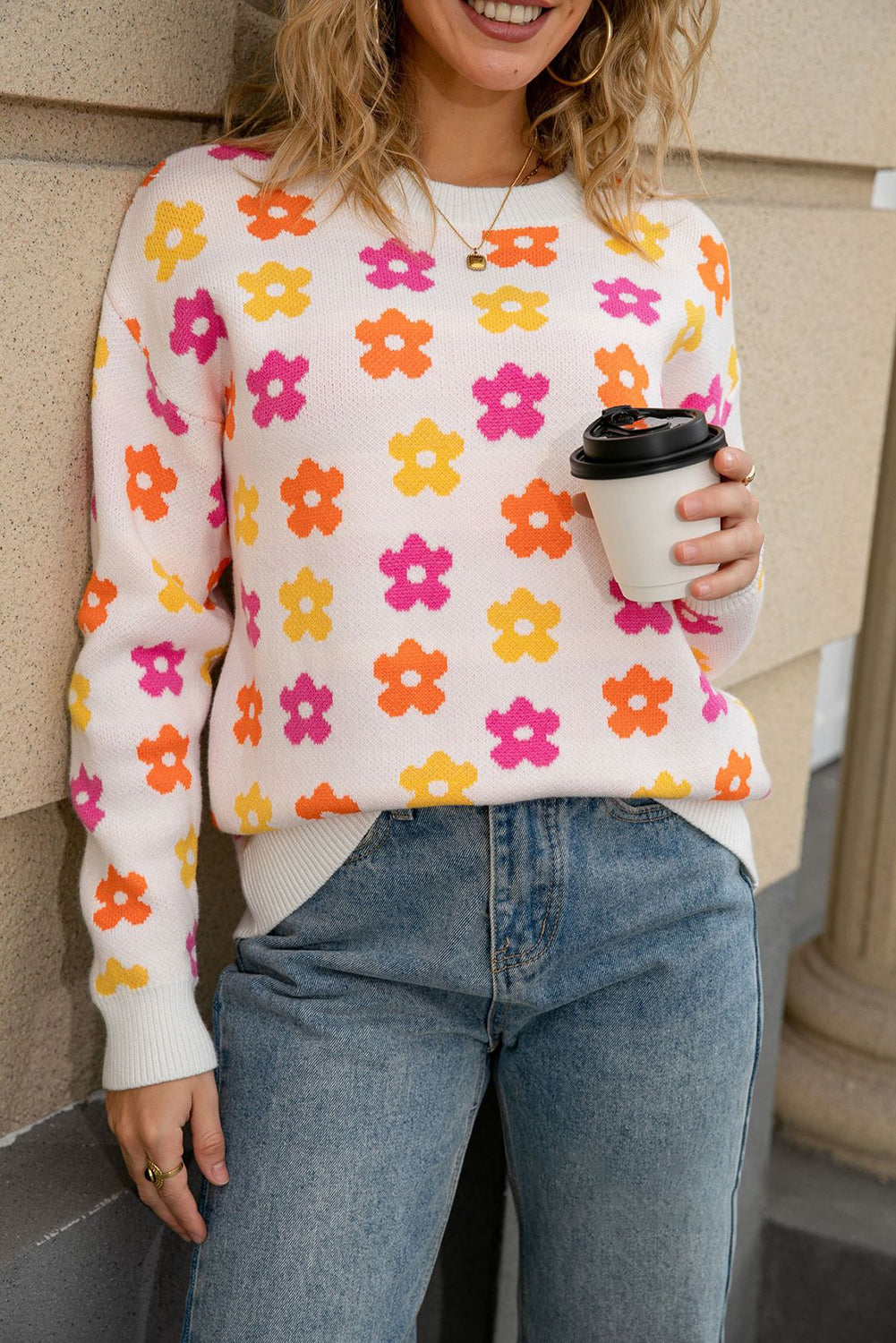 womens flower sweater
