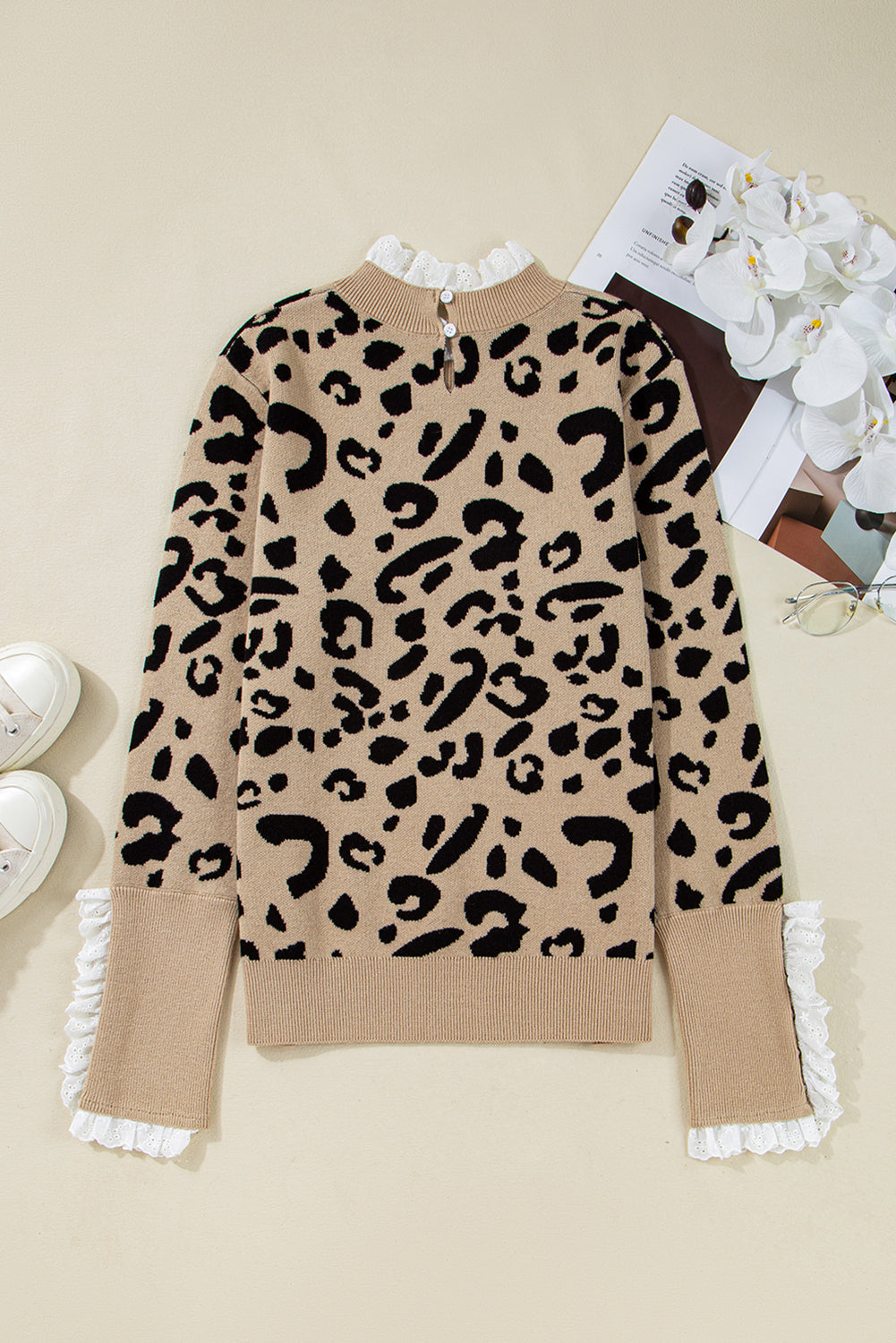 brown leopard sweater