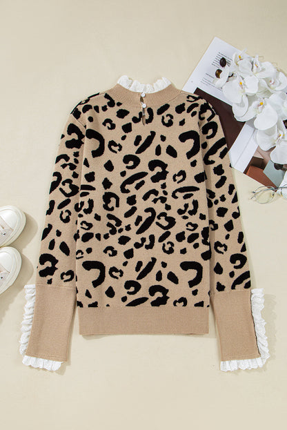 brown leopard sweater