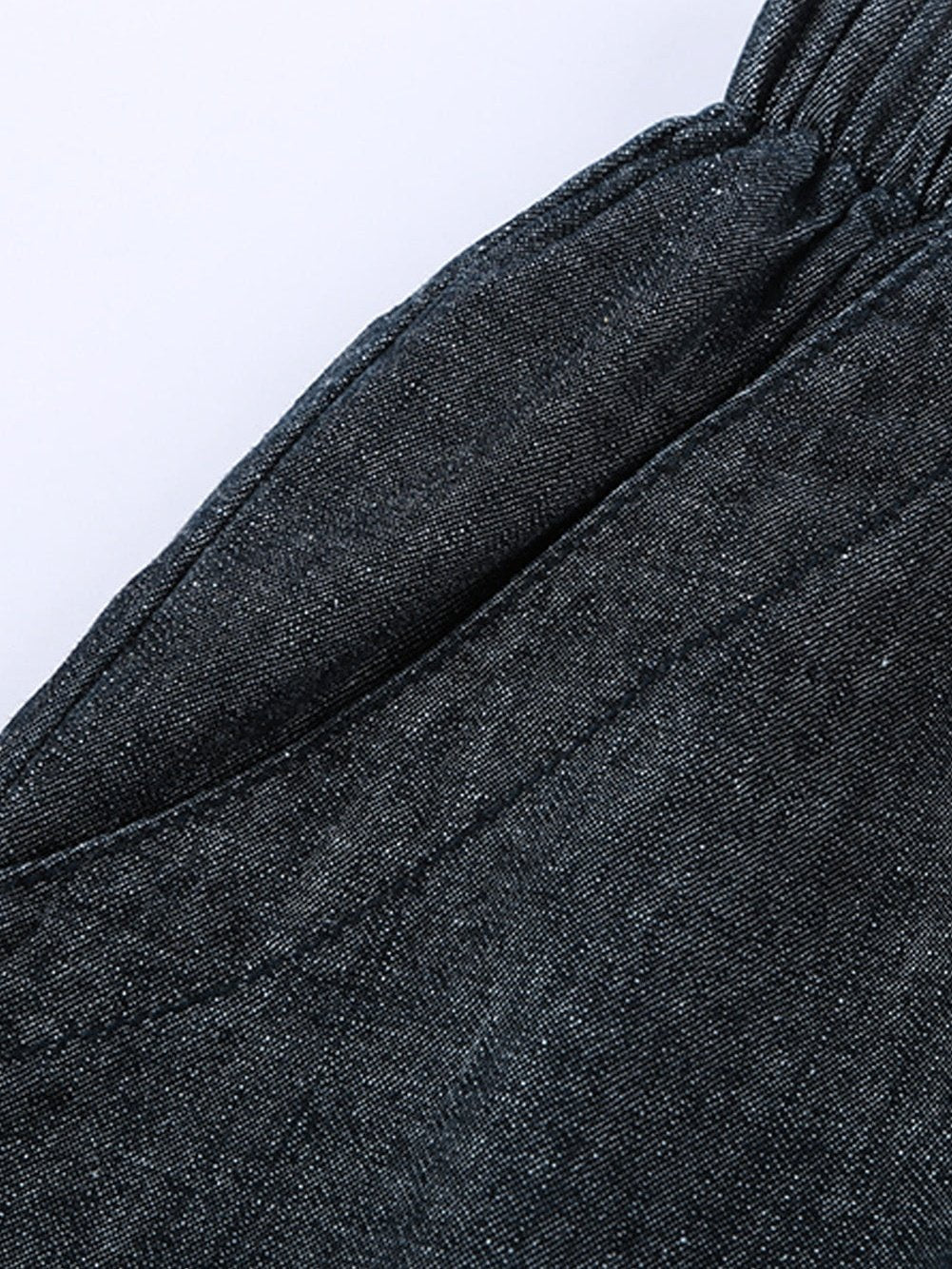 Drawstring High Waist Denim Pockets Shorts