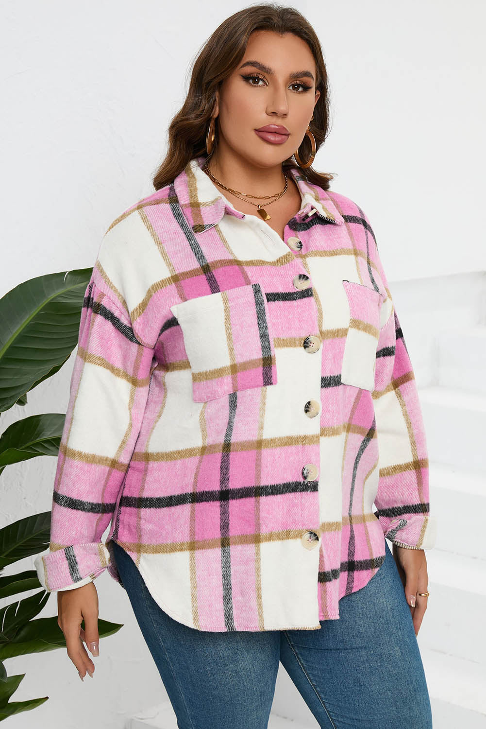 pink plaid jacket