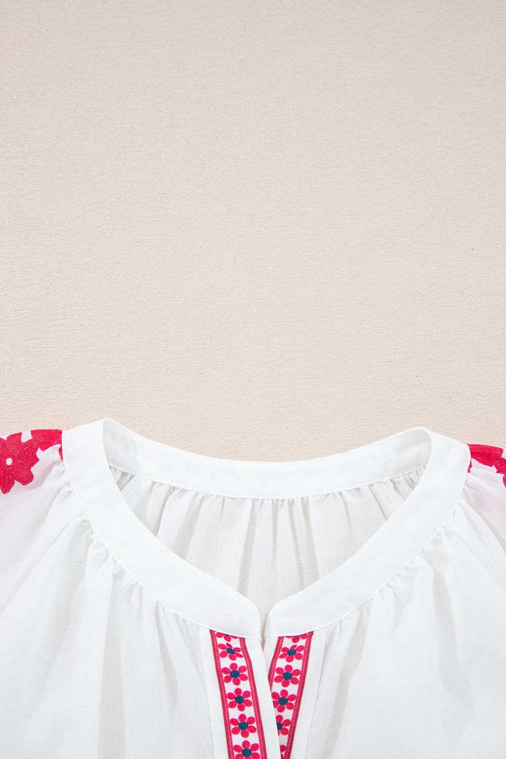 floral embroidered shirt