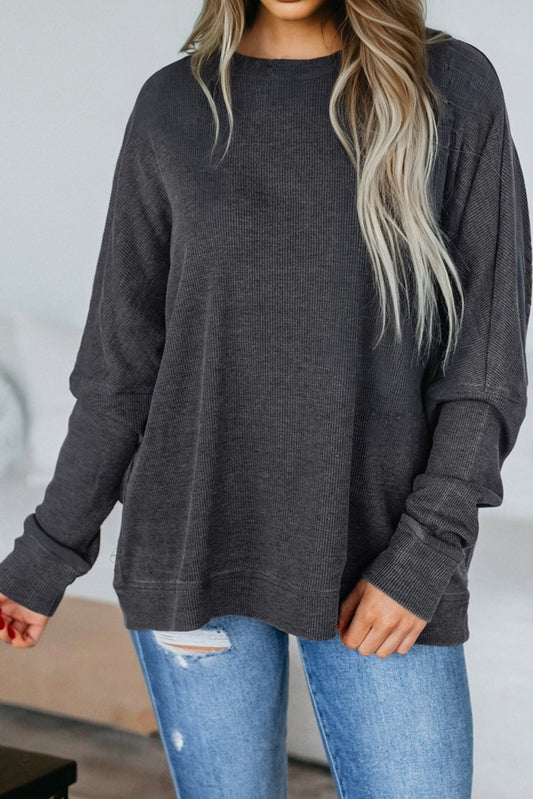 waffle long sleeve top