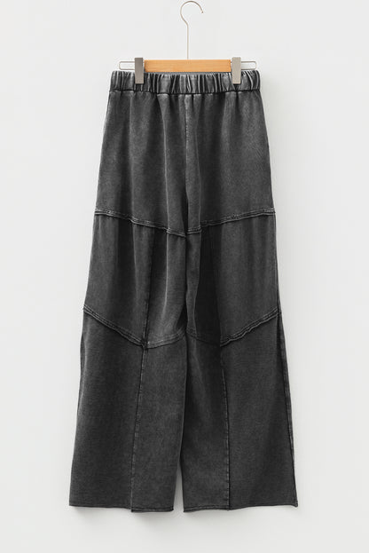 black wide leg pants