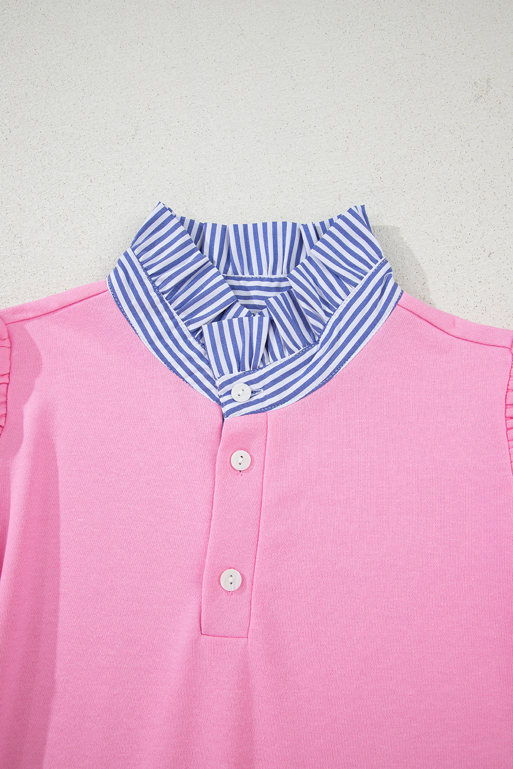 button collar sweatshirt