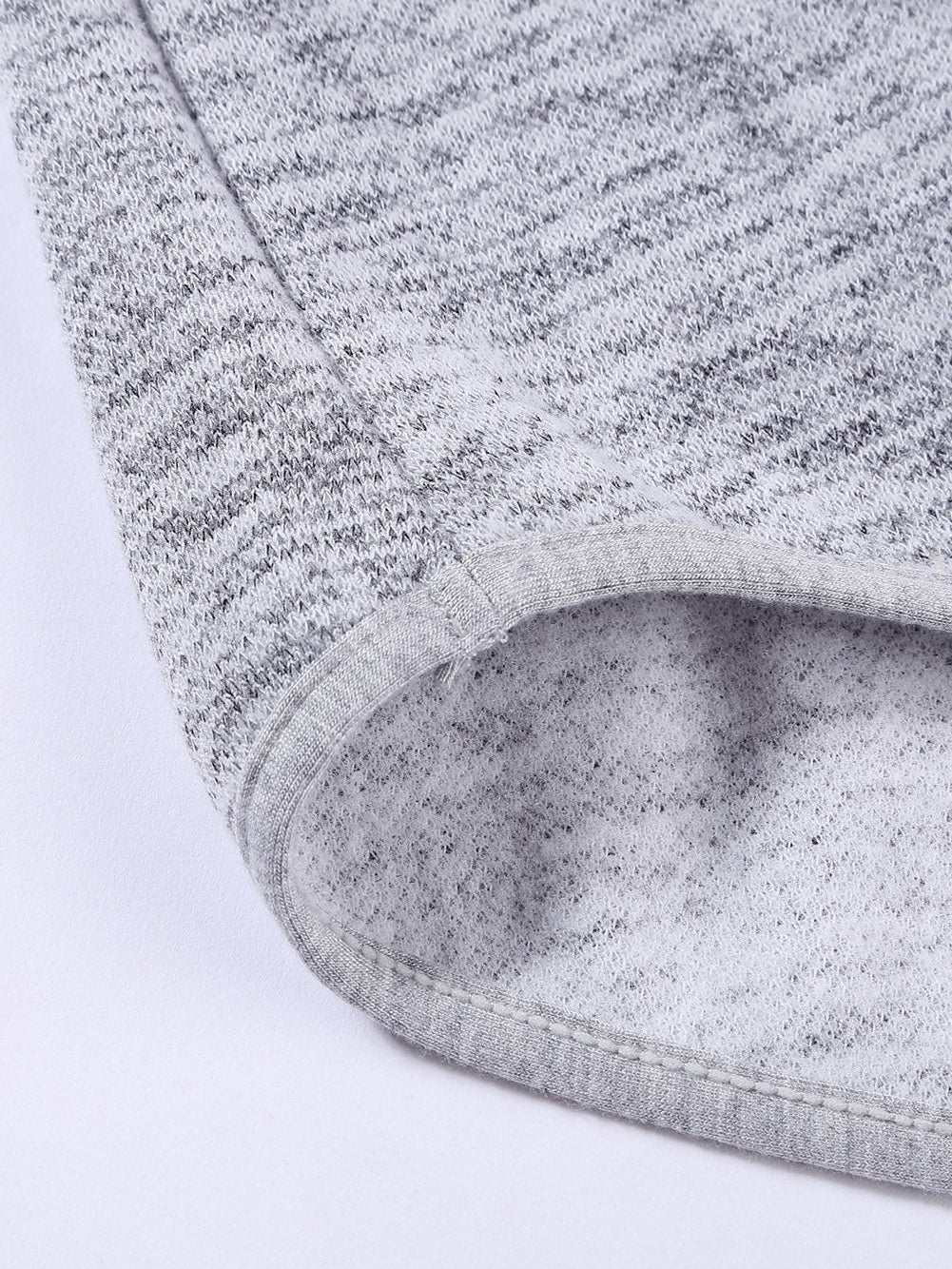 Heathered Pocketed Casual Hooded Pullover