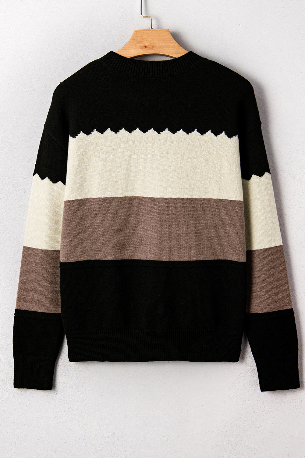 color block knit sweater
