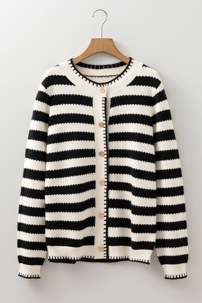 striped cardigan womens