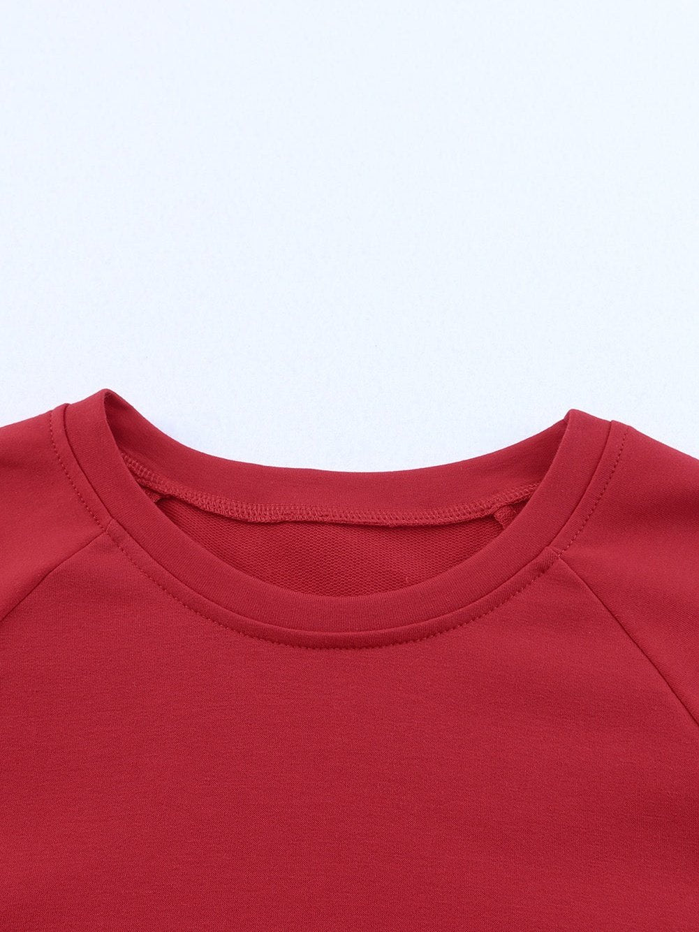 Fiery Red Classic Raglan Sleeve Sweatshirt