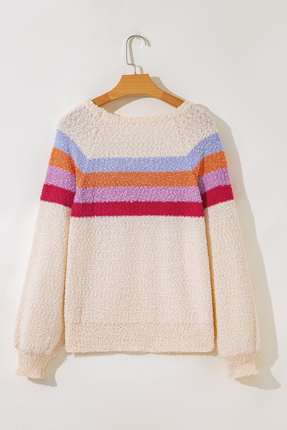 striped color block sweater