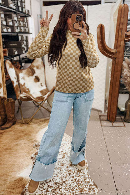 high neck long sleeve tee